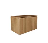 Saniclass Terra Ensemble meuble de salle de bains - 80cm - 2 tiroirs - coins arrondis - plan de toilette - sandwood (chêne clair) SW1174097/SW1418403