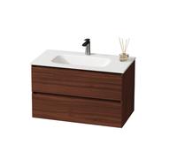 Saniclass Terra Meuble sous lavabo - 80cm - 2 tiroirs - châtaignier