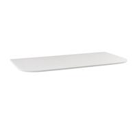Saniclass Terra plan sous vasque avec coins ronds - 121x46x1.2cm - sans trous pré-percés - solid surface - blanc mat FK514-120_Top