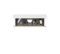 Saniclass Vita Ensemble de meubles de salle de bains - 140x60x46 cm - 4 tiroirs - sans poignées - plan supérieur - chêne rustique 2xSW1413845/SW1239496