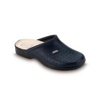 Saniflex 2961-10 Sabots Mules Chaussons Chaussures en Cuir, Homme, Bleu, EU 44