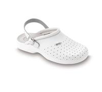 Saniflex 2962-10 Médical Certifié Sandales Sabots Mules Chaussons Chaussures en Cuir, Homme, Blanc, EU 45