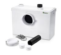Sanigo SANI600 Broyeur Sanitaire Classique, Pompe Automatique en Acier inoxydable pour Eliminer les Eaux Usées, Silencieuse, 3/1 entrées pour WC lavabo 600W, Blanc