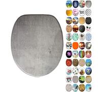 Sanilo Abattant de WC avec système d'abaissement automatique - Surface de qualité supérieure - Montage facile - Charnières stables (béton)