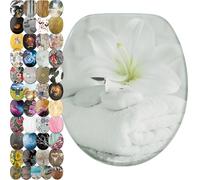 Sanilo Abattant WC avec frein de chute et libération rapide, Siège de WC amovible par simple pression sur un bouton, Montage facile par le haut (Good Feeling)