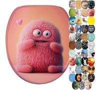 Sanilo Abattant WC avec frein de chute et libération rapide, Siège de WC amovible par simple pression sur un bouton, Montage facile par le haut (Coco)