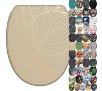 Abattant WC - SANILO - Hosta - Bois beige - Frein de chute - Déclipsable, fixation par le dessus