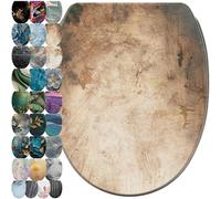 Sanilo Abattant WC avec frein de chute et libération rapide, Siège de WC amovible par simple pression sur un bouton, Montage facile par le haut (Canvas)