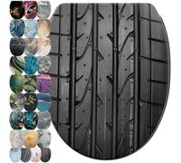 Sanilo Abattant WC avec frein de chute et libération rapide, Siège de WC amovible par simple pression sur un bouton, Montage facile par le haut (Tyre)