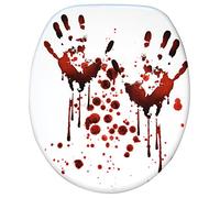 Sanilo Abattant WC - Finition de haute qualité - Charnières robustes - Fixation facile - Blood Hands