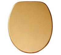 Sanilo Abattant WC - Finition de haute qualité - Charnières robustes - Fixation facile - Or Scintillement