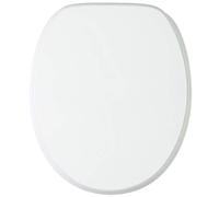 Sanilo Abattant WC frein de chute, Grande sélection de lunettes de toilette avec abaissement automatique, Fixation facile (Blanc)