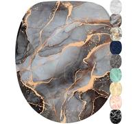 Sanilo Abattant WC frein de chute soft close - Grande sélection de abattants wc en marbre - Finition de haute qualité (Marbre Abstrait)