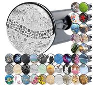 Sanilo Bonde de lavabo, Grande sélection de Bouchons de lavabo, Haute qualité (Mondo di mosaico Grigio)