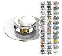 Sanilo Bondes de lavabo Pop-up Sanilo | Beaucoup de Jolies bondes Pop-up universelles avec Motif | bonde et Siphon (Balance)