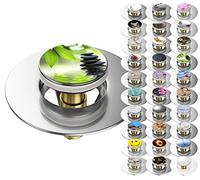 Sanilo Bondes de lavabo Pop-up Sanilo | Beaucoup de Jolies bondes Pop-up universelles avec Motif | bonde et Siphon (Harmonie)