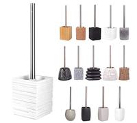 Sanilo Brosse WC et Porte Brosse, Grande sélection de balayettes de Toilette, Manche en Acier Inoxydable, avec tête de Brosse remplaçable, Facile d'entretien (Calero White)