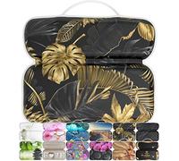 Sanilo Coussin de Bain, Nombreux Coussin pour Baignoire Confortables à Motifs, Coussins de Nuque Munis de Puissantes Ventouses, Lavables (Golden Leaves)