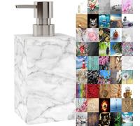Sanilo Distributeur de Savon Haut de Gamme, Grande sélection, Design élégant, Chic, Un bel accroche-Regard pour la Salle de Bain (Marbre)