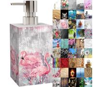 Sanilo Distributeur de Savon Haut de Gamme | Grande sélection | Design élégant, Chic | Un bel accroche-Regard pour la Salle de Bain (Flamant)