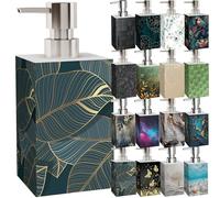 Sanilo Distributeur de Savon Haut de Gamme, Grande sélection, Design élégant, Chic, Un bel accroche-Regard pour la Salle de Bain (Monstera)
