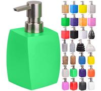 Sanilo Distributeur de Savon Haut de Gamme, Grande sélection, Design élégant, Chic, Un bel accroche-Regard pour la Salle de Bain (Wave Green)