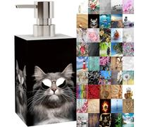 Sanilo Distributeur de Savon Haut de Gamme | Grande sélection | Design élégant, Chic | Un bel accroche-Regard pour la Salle de Bain (Cool Cat)