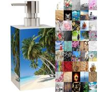 Sanilo Distributeur de Savon Haut de Gamme | Grande sélection | Design élégant, Chic | Un bel accroche-Regard pour la Salle de Bain (Caraïbes)