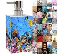 Sanilo Distributeur de Savon Haut de Gamme, Grande sélection, Design élégant, Chic, Un bel accroche-Regard pour la Salle de Bain (Ocean)