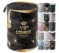 Sanilo Panier à Linge I Corbeille à Linge Ronde 60 Litres I Sac à Linge Pliable Avec des Poignées (VIP-Lounge)