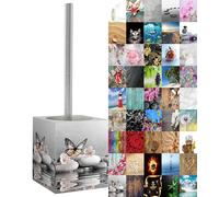 Sanilo Porte Brosse WC avec Manche en Acier Inoxydable, Tête de Brosse Remplaçable, Facile d'entretien, Grande Sélection (Vanesa)