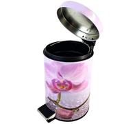 Sanilo Poubelle de Salle de Bain 3L avec système d’abaissement automatique, Nombreuses nouvelles Poubelles à Cosmétiques au choix, Poubelle avec seau intérieur (Blooming)
