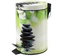 Sanilo Poubelle de Salle de Bain 3L avec système d’abaissement automatique, Nombreuses nouvelles Poubelles à Cosmétiques au choix, Poubelle avec seau intérieur (Harmony)
