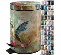 Sanilo Poubelle de Salle de Bain 3L avec système d’abaissement automatique, Nombreuses nouvelles Poubelles à Cosmétiques au choix, Poubelle avec seau intérieur (Petalo)