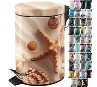 Sanilo Poubelle de Salle de Bain 3L avec système d’abaissement automatique, Nombreuses nouvelles Poubelles à Cosmétiques au choix, Poubelle avec seau intérieur (Sanibel)