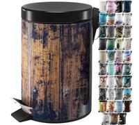 Sanilo Poubelle de Salle de Bain 3L avec système d’abaissement automatique, Nombreuses nouvelles Poubelles à Cosmétiques au choix, Poubelle avec seau intérieur (Vintage)