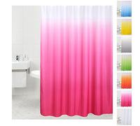 Sanilo Rideau de Douche, Large Choix de Beaux Rideaux de Bain, Haute qualité, 12 Anneaux Inclus, Imperméable, Effet Anti-moisissures (180 x 180 cm, Rose)