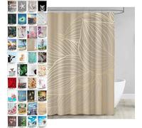 Sanilo Rideau de Douche, Large Choix de Beaux Rideaux de Bain, Haute qualité, 12 Anneaux Inclus, Imperméable, Effet Anti-moisissures (180 x 200 cm, Hosta)