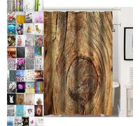 Sanilo Rideau de Douche, Large Choix de Beaux Rideaux de Bain, Haute qualité, 12 Anneaux Inclus, Imperméable, Effet Anti-moisissures (Rustique)