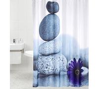 Sanilo Rideau de Douche Pierres d'énergie 180 x 200 cm | de Haute qualité | 12 Anneaux Inclus | imperméable | Effet Anti-moisissures