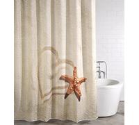 Sanilo Rideau de Douche Sandy 180 x 200 cm | de Haute qualité | 12 Anneaux Inclus | imperméable | Effet Anti-moisissures