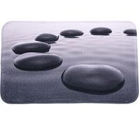 Sanilo Tapis de Bain Pierres Noires 50 x 80 cm, Tapis de Douche, Absorbant, Antidérapant, Très Doux, Sèche Rapidement, Lavable