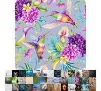 Sanilo Tapis de Douche 53 x 53 cm, Tapis de Bain Antidérapant pour la Douche et la Baignoire, Tapis Antidérapant Lavable en Machine et Résistant aux Moisissures (Colibri)