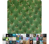 Sanilo Tapis de Douche 53 x 53 cm, Tapis de Bain Antidérapant pour la Douche et la Baignoire, Tapis Antidérapant Lavable en Machine et Résistant aux Moisissures (Cactus)