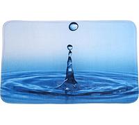 Sanilo Tapis de Salle de Bain Gouttes 70 x 110 cm, Tapis de Douche, Absorbant, Antidérapant, Très Doux, Sèche Rapidement, Lavable