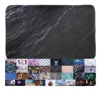 Sanilo Tapis de Salle de Bain, Grande sélection de Beaux Tapis de Douche, Absorbant, Antidérapant, Très Doux, Sèche Rapidement, Lavable (Granit, 70 x 110 cm)