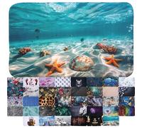 Sanilo Tapis de Salle de Bain, Grande sélection de Beaux Tapis de Douche, Absorbant, Antidérapant, Très Doux, Sèche Rapidement, Lavable (Waterworld, 70 x 110 cm)