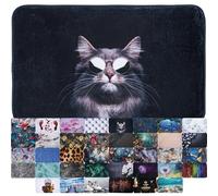 Sanilo Tapis de Salle de Bain, Grande sélection de Beaux Tapis de Douche, Absorbant, Antidérapant, Très Doux, Sèche Rapidement, Lavable (Cool Cat, 50 x 80 cm)