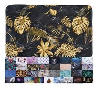 Sanilo Tapis de Salle de Bain, Grande sélection de Beaux Tapis de Douche, Absorbant, Antidérapant, Très Doux, Sèche Rapidement, Lavable (Golden Leaves, 70 x 110 cm)