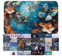 Sanilo Tapis de Salle de Bain, Grande sélection de Beaux Tapis de Douche, Absorbant, Antidérapant, Très Doux, Sèche Rapidement, Lavable (Mariposa, 70 x 110 cm)